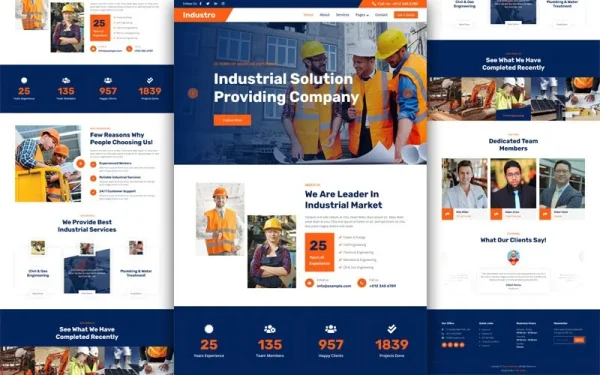 Industro – Industrial HTML Template